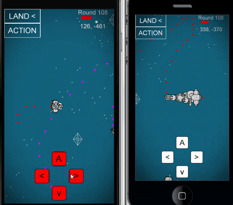 animated gif with gameplay from space scoundrels app